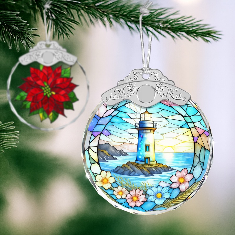 Coastal Lighthouse - Stained Glass Ornament