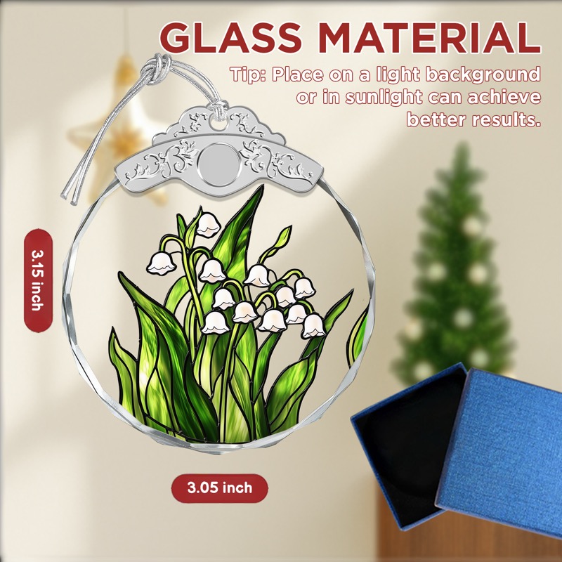 Lily of the Valley - Stained Glass Ornament