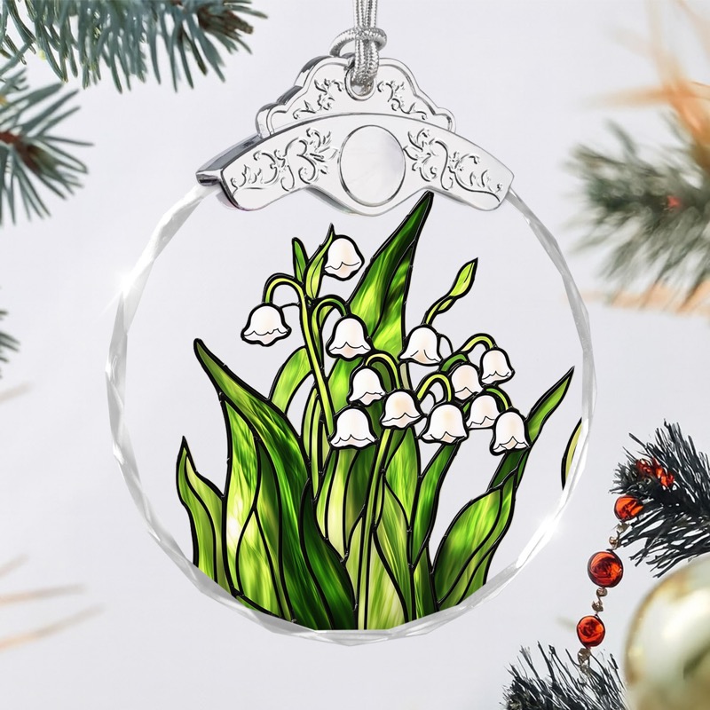 Lily of the Valley - Stained Glass Ornament