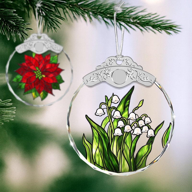 Lily of the Valley - Stained Glass Ornament