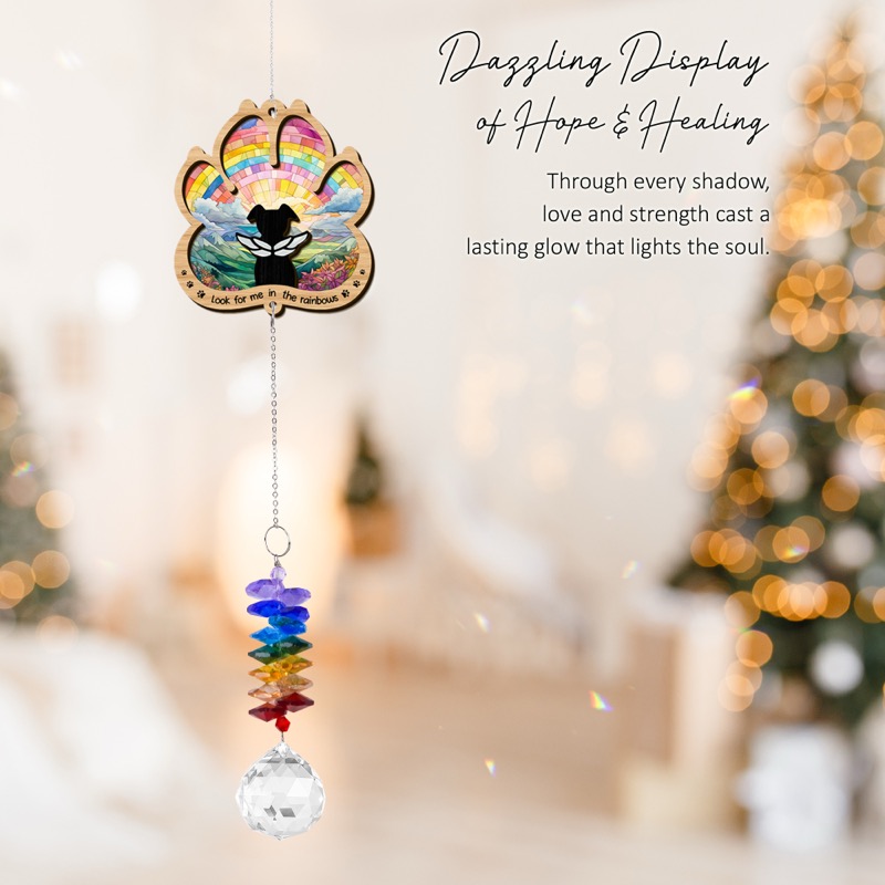 Look For Me In The Rainbows - Cat Memorial Paw