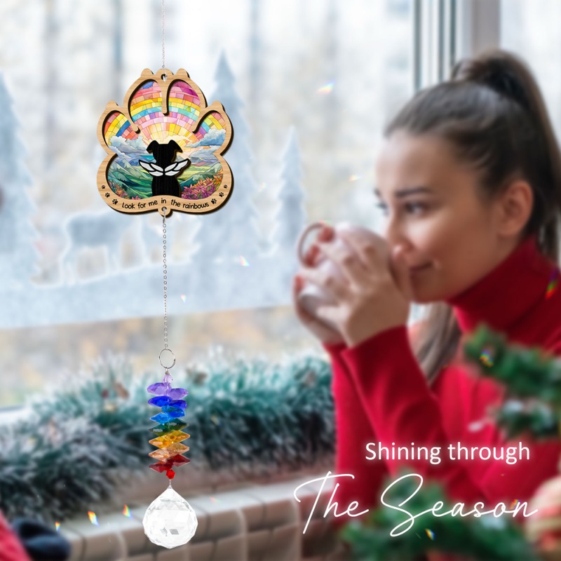 Look For Me In The Rainbows - Cat Memorial Paw