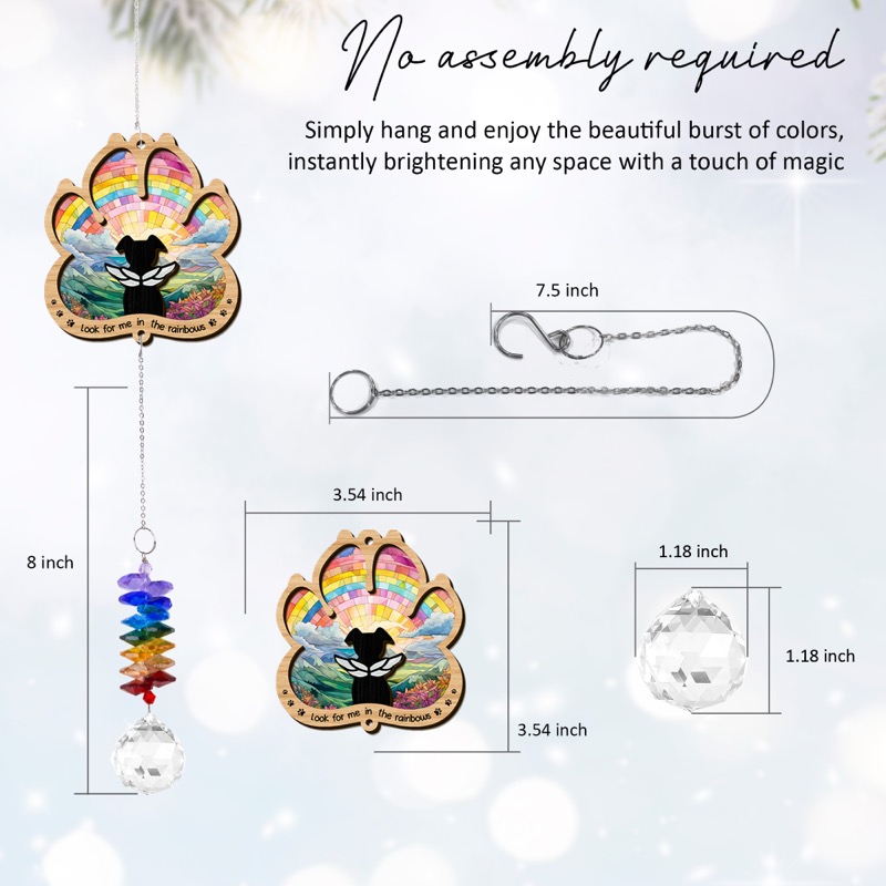 Look For Me In The Rainbows - Cat Memorial Paw